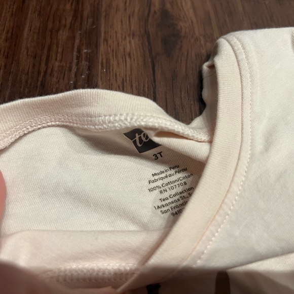 Tea Collection Cream Long Sleeve Shirt with Dancing Bunnies - Picture 2 of 3